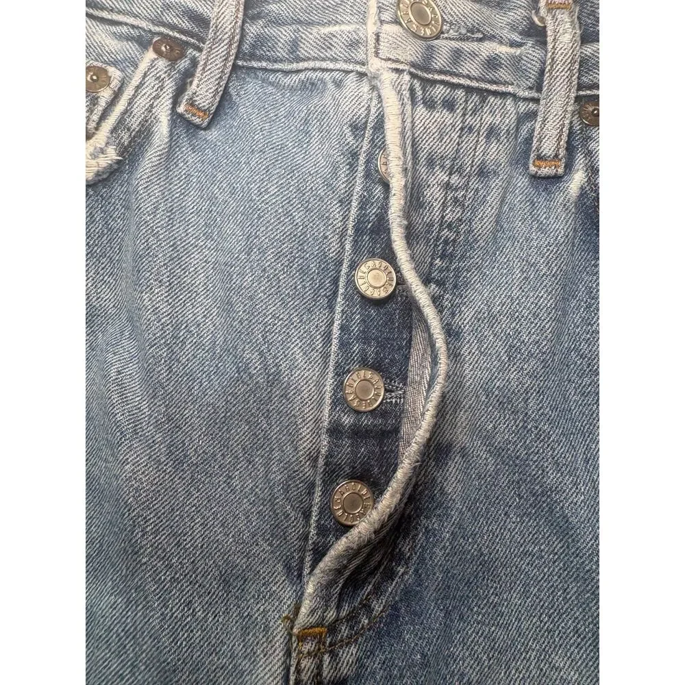 AGOLDE 90's High-Rise Distressed Straight Leg Jeans A154B-1141- Size 25 GUC